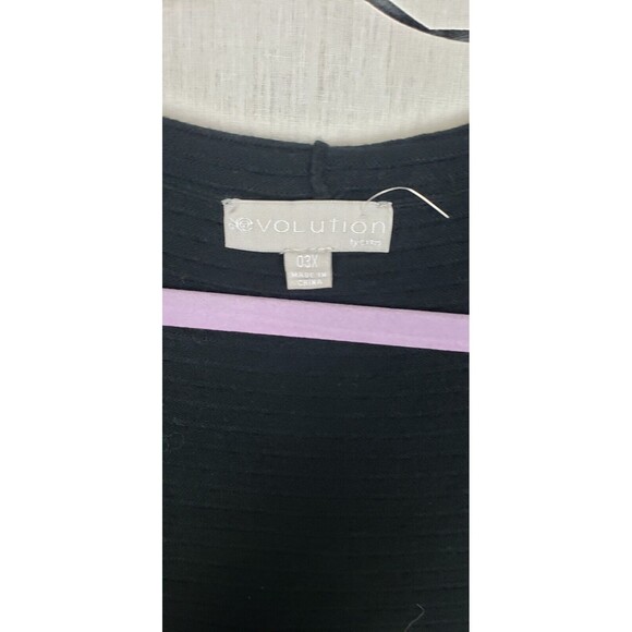 Evolution By Cyrus Sixby Ribbed Hooded Open Cardigan Pockets Black 03X - Picture 3 of 5